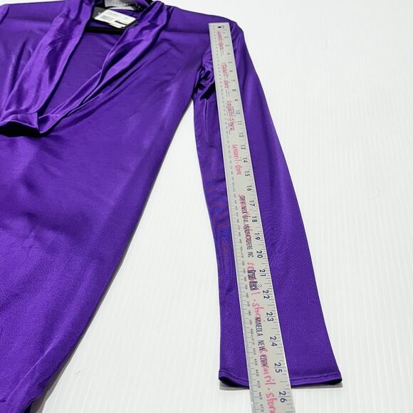 NWT Versace Runway 2023 Cowl Neck Draped Satin Maxi Dress Gown IT 38/US 2 - Picture 12 of 16